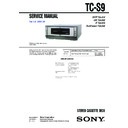 Sony MHC-S9D, TC-S9 Service Manual