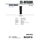 Sony SS-MF600H Service Manual