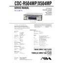 Sony CDC-R504MP, CDC-X504MP Service Manual