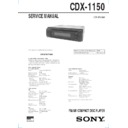 Sony CDX-1150 Service Manual