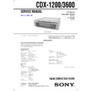 cdx-1200, cdx-3600 service manual