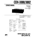 Sony CDX-3000, CDX-3002 Service Manual