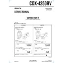 Sony CDX-4250RV (serv.man3) Service Manual