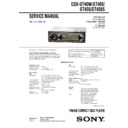 Sony CDX-GT400, CDX-GT40W, CDX-GT450, CDX-GT450S Service Manual