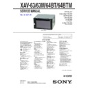 Sony XAV-63, XAV-63M, XAV-64BT, XAV-64BTM Service Manual