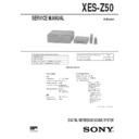 Sony XES-Z50 (serv.man2) Service Manual