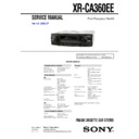 Sony XR-CA360EE Service Manual