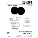 Sony XS-E104 Service Manual