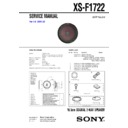 Sony XS-F1722 Service Manual