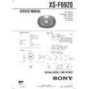 Sony XS-F6920 Service Manual