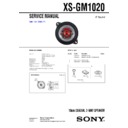 Sony XS-GM1020 Service Manual