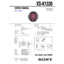 Sony XS-K1330 Service Manual
