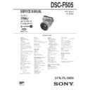 Sony DSC-F505 (serv.man3) Service Manual
