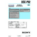 Sony DSC-P92 (serv.man4) Service Manual