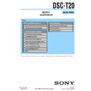 Sony DSC-T20 (serv.man3) Service Manual