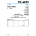 Sony DSC-W300 (serv.man4) Service Manual