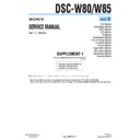 Sony DSC-W80, DSC-W85 (serv.man5) Service Manual