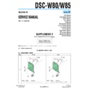 Sony DSC-W80, DSC-W85 (serv.man7) Service Manual