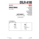 Sony DSLR-A100 (serv.man2) Service Manual