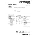 Sony DVP-S9000ES (serv.man2) Service Manual