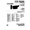 Sony CCD-TR590E Service Manual
