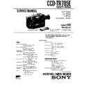 Sony CCD-TR705E Service Manual