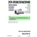 Sony DCR-SR30E, DCR-SR40, DCR-SR40E Service Manual
