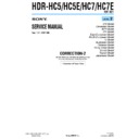 Sony HDR-HC5, HDR-HC5E, HDR-HC7, HDR-HC7E (serv.man10) Service Manual