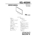 Sony KDL-46X2000 Service Manual