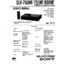 Sony SLV-750HF, SLV-751HF, SLV-900HF Service Manual