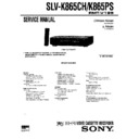 Sony SLV-K865CH, SLV-K865PS Service Manual