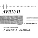 Harman Kardon AVR 20MK II (serv.man3) User Guide / Operation Manual