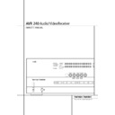 avr 240 (serv.man9) user guide / operation manual
