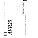 avr 25 (serv.man7) user guide / operation manual
