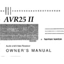 Harman Kardon AVR 25MK II User Guide / Operation Manual