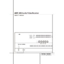 avr 340 (serv.man2) user guide / operation manual