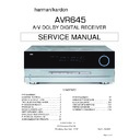Harman Kardon AVR 645 Service Manual