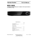Harman Kardon BDS 280S Service Manual