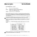 Harman Kardon TU 9600 Technical Bulletin