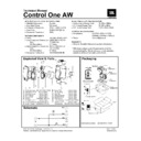 JBL CONTROL ONE AW Service Manual