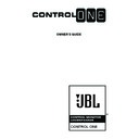 JBL CONTROL ONE (serv.man10) User Guide / Operation Manual