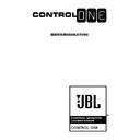 JBL CONTROL ONE (serv.man5) User Guide / Operation Manual