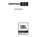 JBL CONTROL ONE (serv.man6) User Guide / Operation Manual