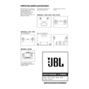 JBL E 100 (serv.man5) User Guide / Operation Manual