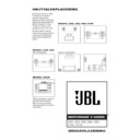 JBL E 30 User Guide / Operation Manual