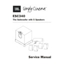 JBL ESC 340 Sub Service Manual
