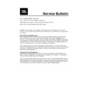 JBL HLS CENTER Technical Bulletin