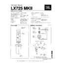 JBL LX 725MKII Service Manual