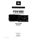 JBL PSW 1000 (serv.man2) Service Manual