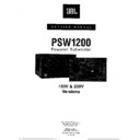 JBL PSW 1200 (serv.man3) Service Manual